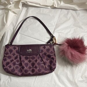 Coach Plum Signature Shoulder Bag